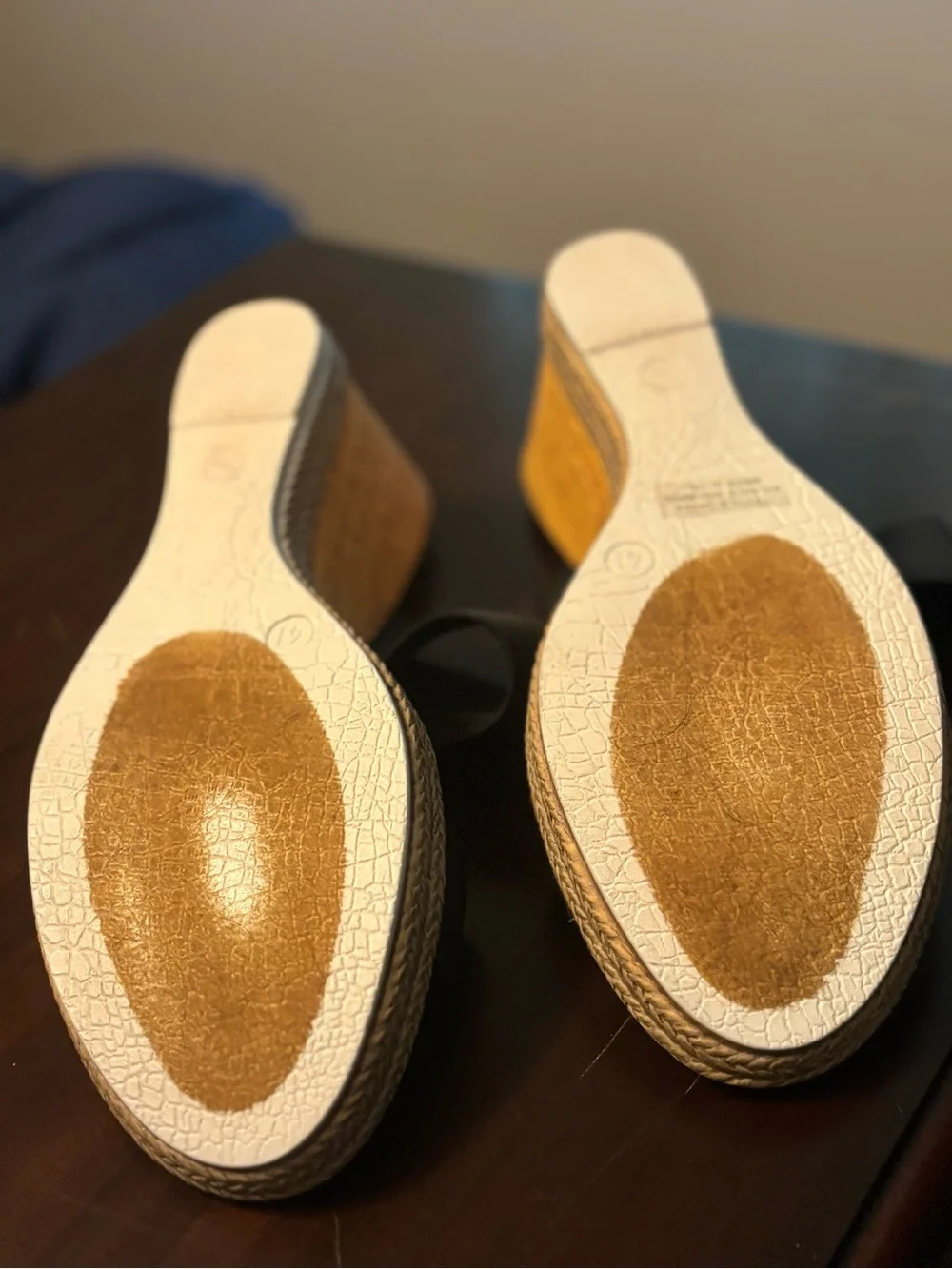 Italian Shoemakers Black Espadrille Wedge Slide Sandals